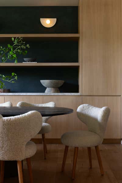  Minimalist Organic Family Home Dining Room. Woodman by Aker Interiors.