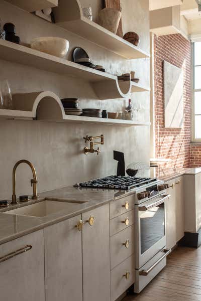  Industrial Contemporary Apartment Kitchen. Showroom by Aker Interiors.