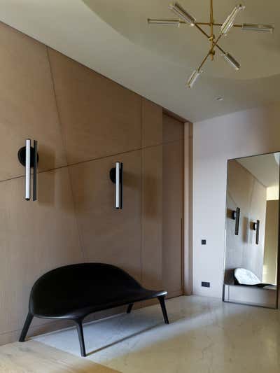  Modern Apartment Entry and Hall. Flowing walls by Lighthouse SRL.