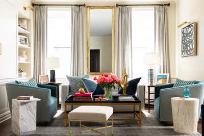 Transitional Apartment Living Room. Upper East Side Family Apartment by EZG Design LLC.