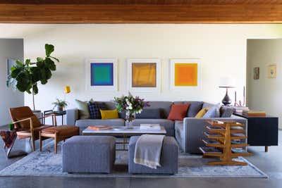  Mid-Century Modern Country House Living Room. Upstate New York Weekend Retreat by EZG Design LLC.