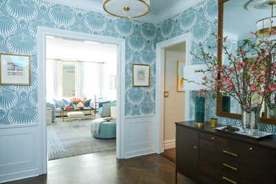 Transitional Apartment Entry and Hall. Upper East Side Family Apartment by EZG Design LLC.
