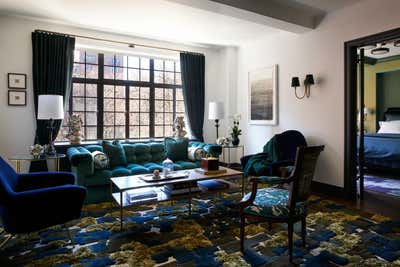  Traditional Transitional Mid-Century Modern Bachelor Pad Living Room. Gramercy Park North by Bennett Leifer Interiors.