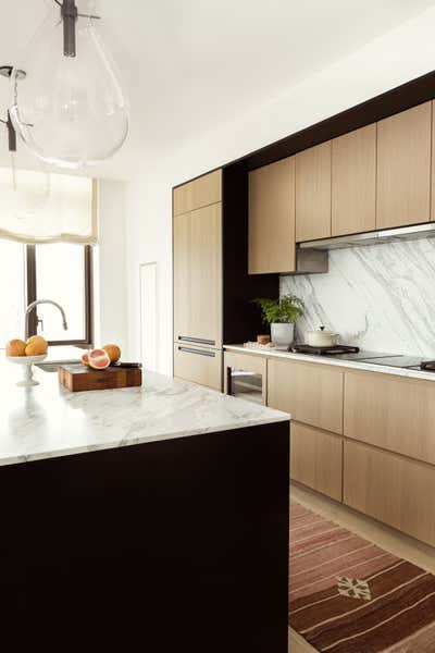  Mid-Century Modern Minimalist Apartment Kitchen. Gramercy by NINA CARBONE inc.