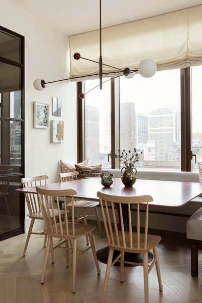  Mid-Century Modern Apartment Dining Room. Gramercy by NINA CARBONE inc.