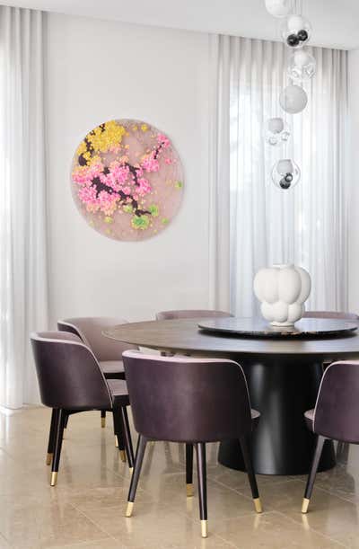  Art Deco Family Home Dining Room. Harbourview Residence by James Lee Designs.