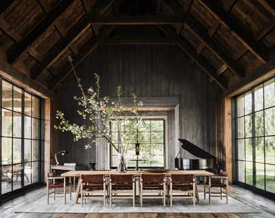 Farmhouse Modern Family Home Dining Room. Private Residence - LA by Charles and Co. .