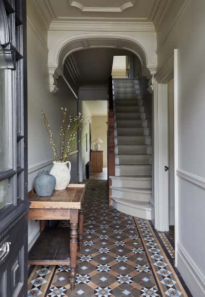 English Country Family Home Entry and Hall. Wanstead Place  by studio.skey.