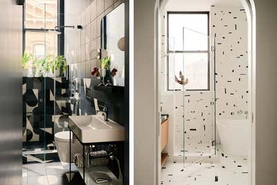 Modern Apartment Bathroom. White Street Loft in Tribeca  by Atelier Armbruster.
