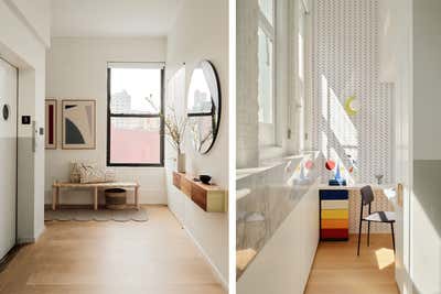  Minimalist Apartment Entry and Hall. White Street Loft in Tribeca  by Atelier Armbruster.