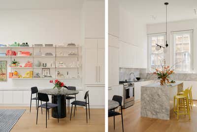  Modern Minimalist Apartment Kitchen. White Street Loft in Tribeca  by Atelier Armbruster.