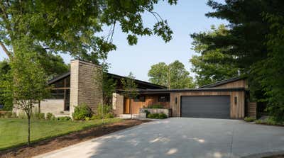  Mid-Century Modern Family Home Exterior. Midcentury Marvel by Susan Yeley Homes.