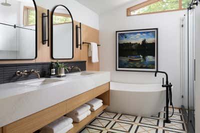  Mid-Century Modern Family Home Bathroom. Midcentury Marvel by Susan Yeley Homes.