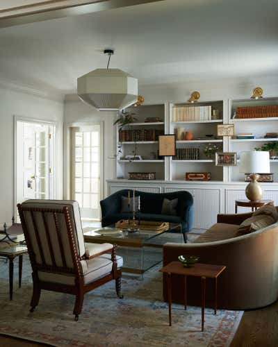  Mid-Century Modern Family Home Living Room. Westchester County Home by Lauren Johnson Interiors.