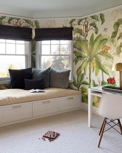  Preppy Transitional Family Home Children's Room. Hilltop Residence by THESIS Studio Architecture.