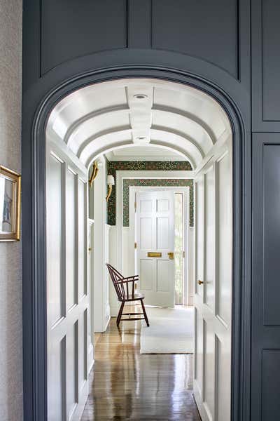  Eclectic Transitional Entry and Hall. Cedar Parkway by Erica Burns.