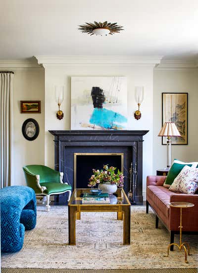  Eclectic Transitional Living Room. Cedar Parkway by Erica Burns.