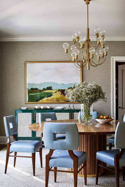 Transitional Dining Room. Cedar Parkway by Erica Burns Interiors.