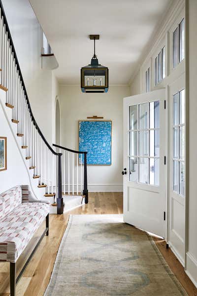  Transitional Eclectic Family Home Entry and Hall. 37th Street by Erica Burns Interiors.