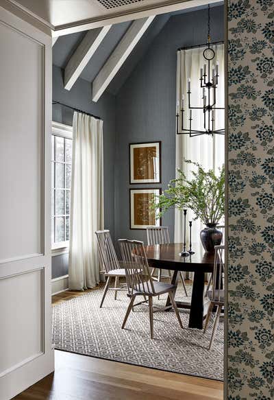 Transitional Dining Room. 37th Street by Erica Burns.