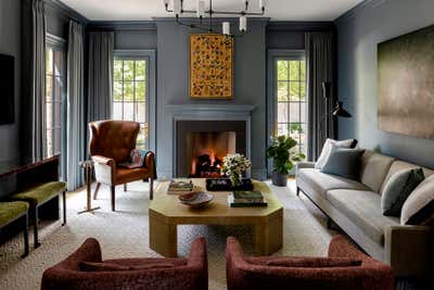  Transitional Living Room. Woodlawn Avenue by Erica Burns Interiors.
