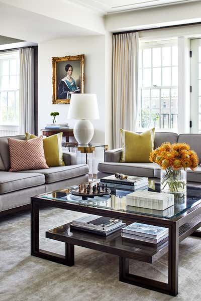  Transitional Family Home Living Room. Wardman Tower by Erica Burns Interiors.