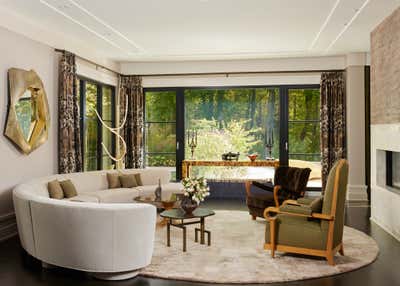  Transitional Living Room. Greenwich Home by Evan Edward .