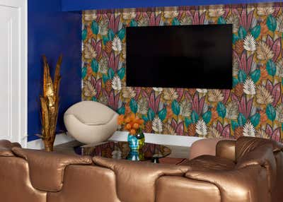  Hollywood Regency Maximalist Bar and Game Room. Greenwich Home by Evan Edward .