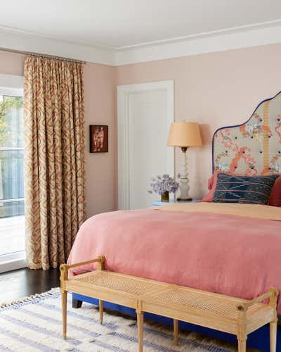  Hollywood Regency Bohemian Bedroom. Greenwich Home by Evan Edward .