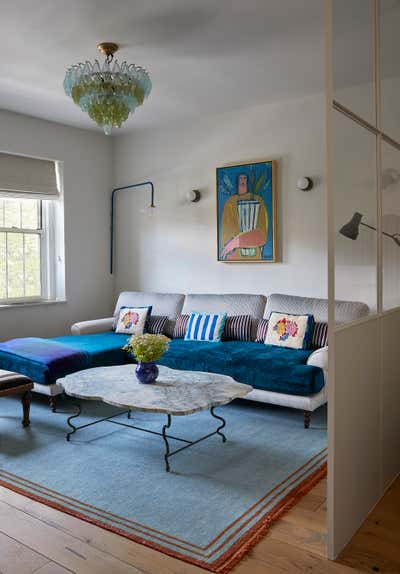  Eclectic Apartment Living Room. West Village Studio by Ward and Gray.