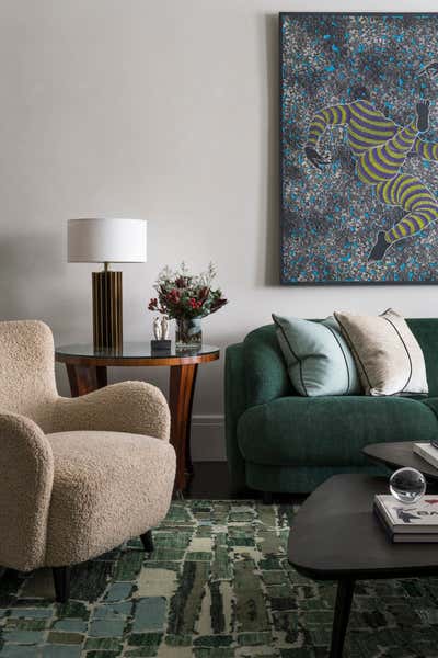  Transitional Apartment Living Room. Jewel Tone Home by Thomas Puckett Designs.