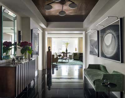  Transitional Apartment Entry and Hall. Jewel Tone Home by Thomas Puckett Designs.