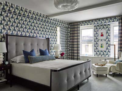  Mid-Century Modern Bedroom. Jewel Tone Home by Thomas Puckett Designs.