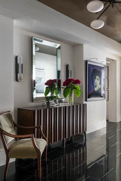  Mid-Century Modern Apartment Bedroom. Jewel Tone Home by Thomas Puckett Designs.