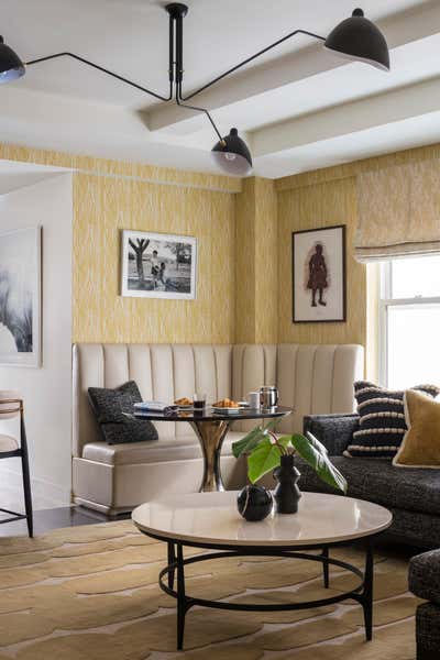  Mid-Century Modern Apartment Kitchen. Jewel Tone Home by Thomas Puckett Designs.