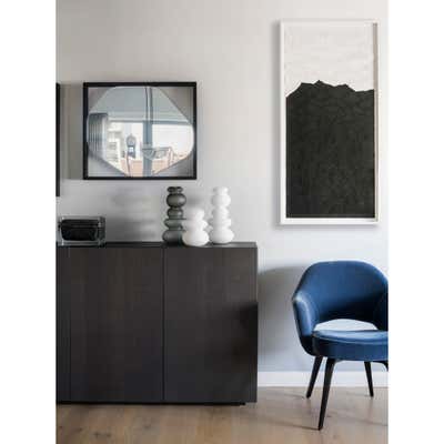  Minimalist Modern Apartment Dining Room. Lean Luxury by Thomas Puckett Designs.