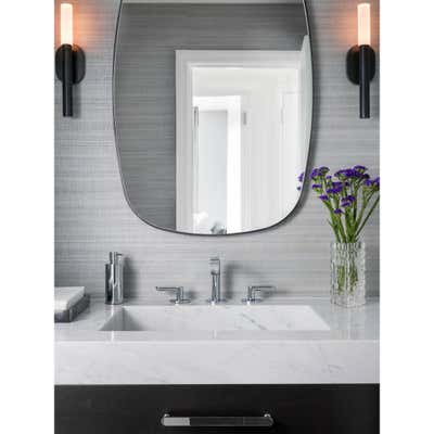  Minimalist Modern Apartment Bathroom. Lean Luxury by Thomas Puckett Designs.