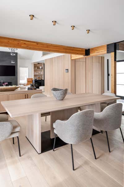  Transitional Dining Room. Kawartha Lake House by Sheree Stuart Design.