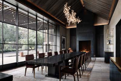  Organic Transitional Restaurant Dining Room. Mayacamas Vineyard by Roric Tobin Designs.