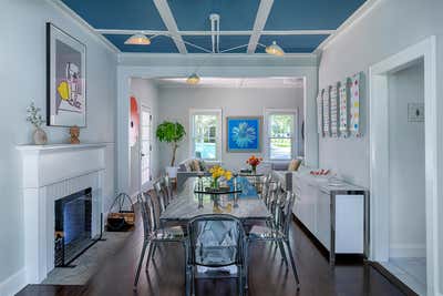  Coastal Country Vacation Home Dining Room. Greenport Residence  by Roric Tobin Designs.