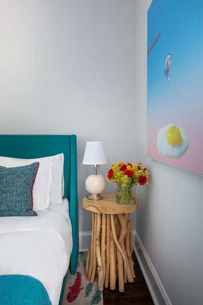  Coastal Vacation Home Bedroom. Greenport Residence  by Roric Tobin Designs.