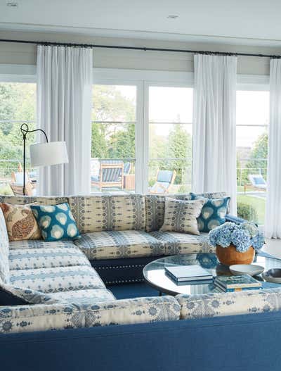  Coastal Living Room. Shinnecock Bay by Peter Dunham Design.