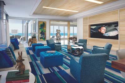 Transitional Apartment Living Room. Miami Penthouse by Roric Tobin Designs.