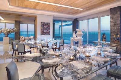  Modern Apartment Dining Room. Miami Penthouse by Roric Tobin Designs.