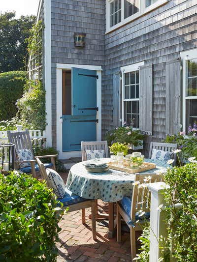  Cottage Patio and Deck. Nantucket Cottage by Peter Dunham Design.