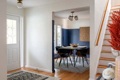 Mid-Century Modern Dining Room. Retro Inspired AirBnB by Northern Pearl Design Studio.