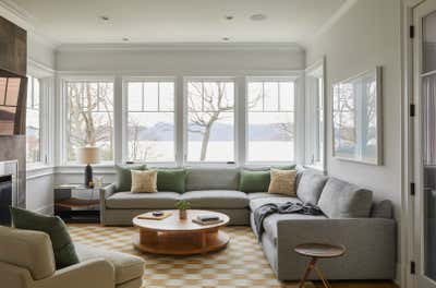  Contemporary Eclectic Living Room. Westchester River Front by Jessica Gething Design.