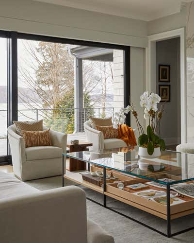  Coastal Family Home Living Room. Westchester River Front by Jessica Gething Design.