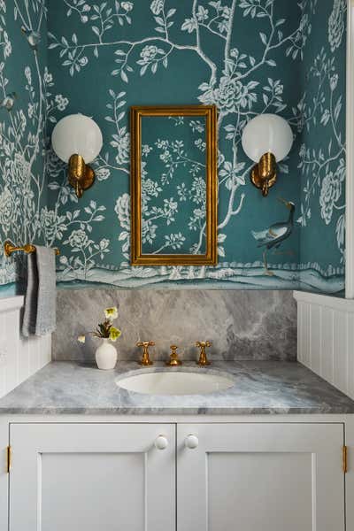  Transitional Family Home Bathroom. Bethune Street  by Ronen Lev.