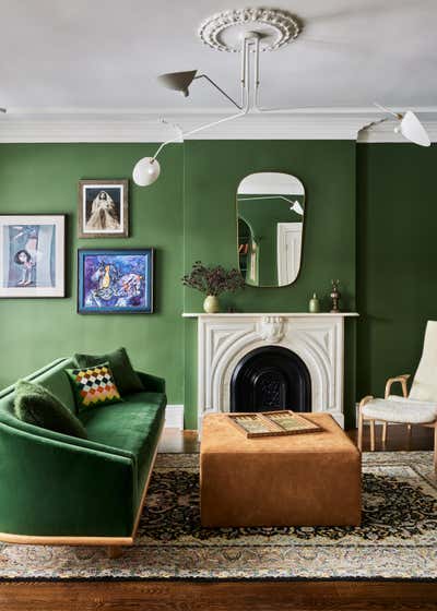  Art Deco Family Home Office and Study. Brooklyn Townhouse by Ronen Lev.